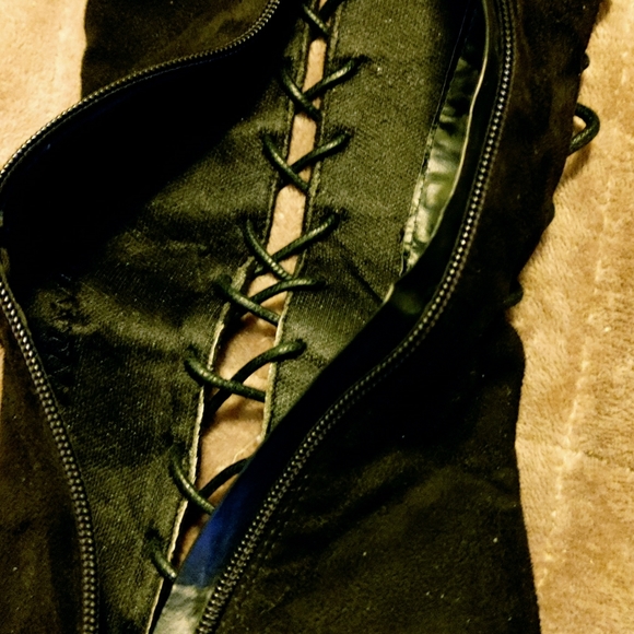 Over the knee, Suade, lace up, stiletto, Boots - Picture 6 of 13